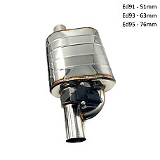 Дясно изпускателно гърне с клапа, заглушител и дистанционно 51 /63 /76MM -Ed91-Ed95